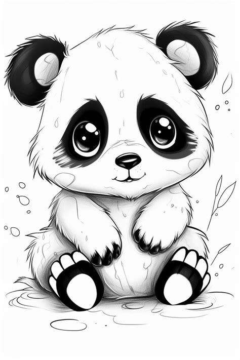 cute panda pictures to color